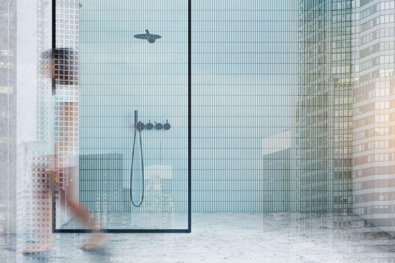 Shower with Vertical Tile Pattern
